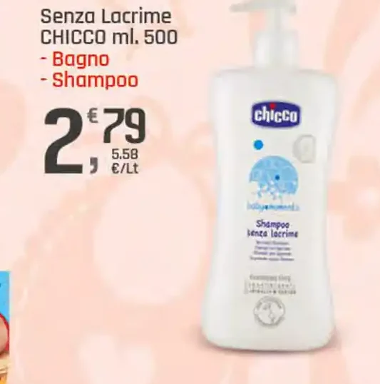 Bagno o shampoo senza lacrime Chicco