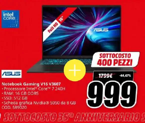 Notebook Gaming V16 V3607