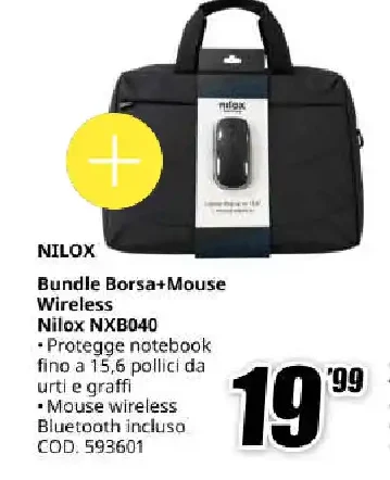 Nilox Bundle Borsa + Mouse Wireless