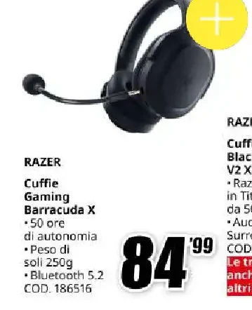 Razer Cuffie Gaming Barracuda X