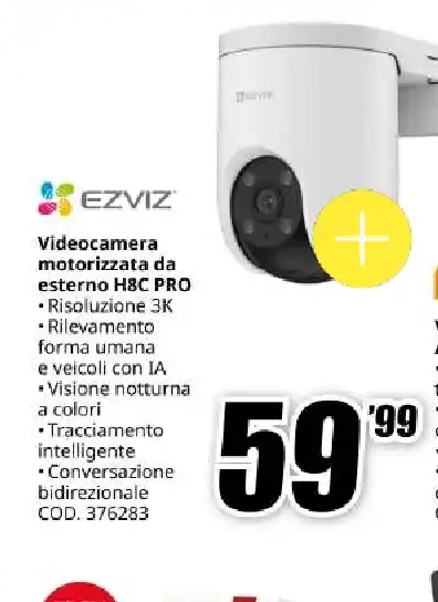 EZVIZ Videocamera motorizzata da esterno H8C Pro