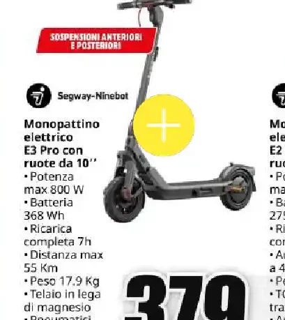 Segway-Ninebot Monopattino elettrico E3 Pro