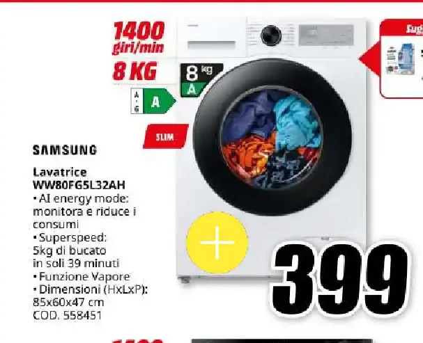 Lavatrice Samsung WW80FG5132AH