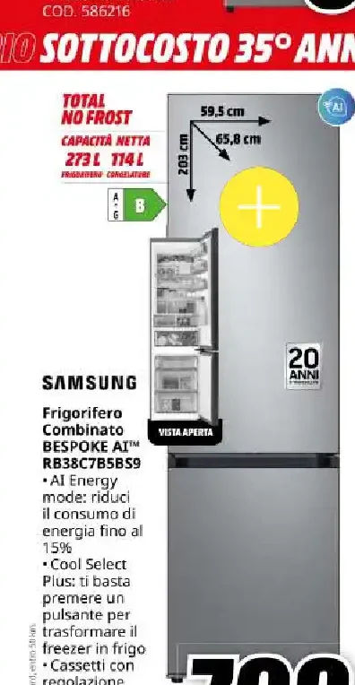 Frigorifero combinato Samsung RB36C675BS9