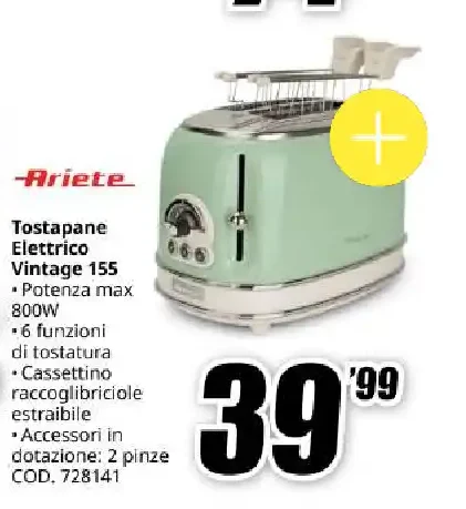 Tostapane elettrico Ariete Vintage 155