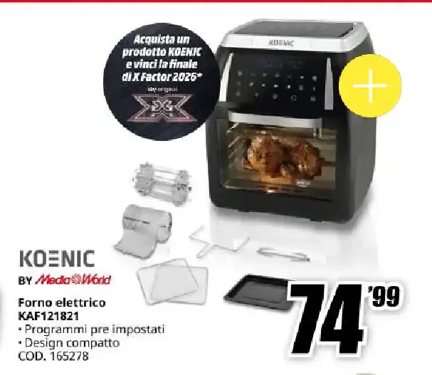 Forno elettrico Koenic KAF121821