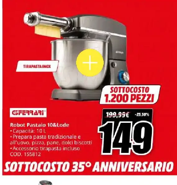 Robot da cucina G3 Ferrari Pastaio 10&Lode