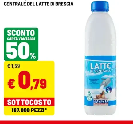 Latte UHT parzialmente scremato