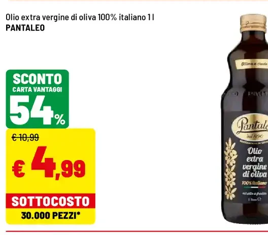 Olio extra vergine di oliva 100% italiano