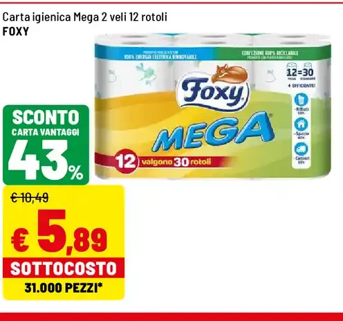 Carta igienica Mega 2 veli