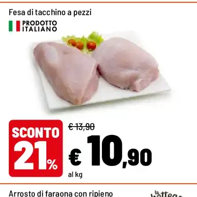 Fesa di tacchino a pezzi