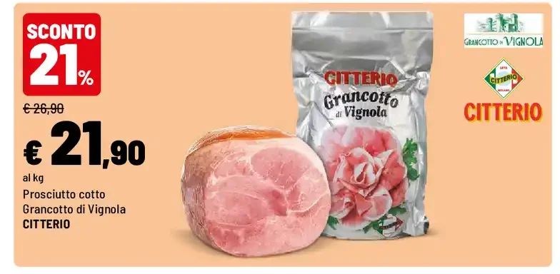 Prosciutto cotto Grancotto di Vignola