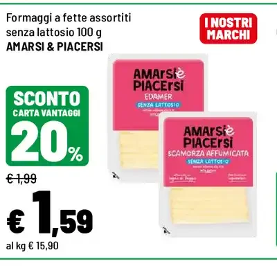 Formaggi a fette assortiti senza lattosio