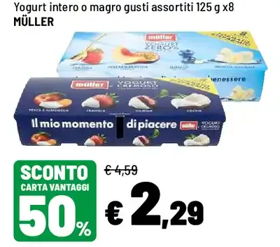 Yogurt intero o magro gusti assortiti