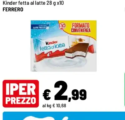 Kinder fetta al latte