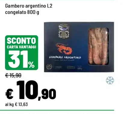 Gambero argentino L2 congelato