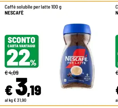 Caffè solubile per latte