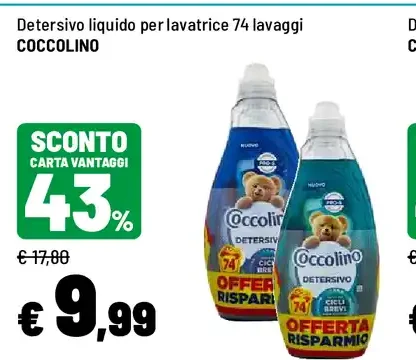 Detersivo lavatrice Coccolino