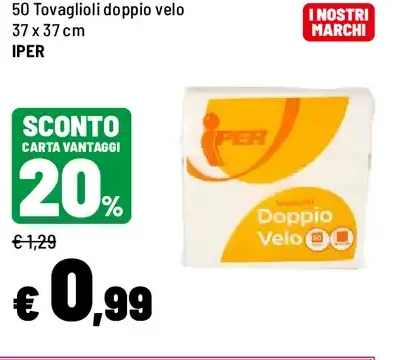 Tovaglioli doppio velo