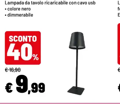 Lampada da tavolo ricaricabile