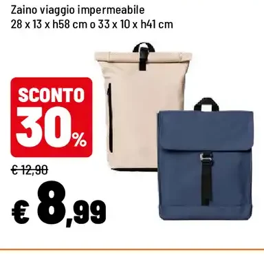 Zaino viaggio impermeabile
