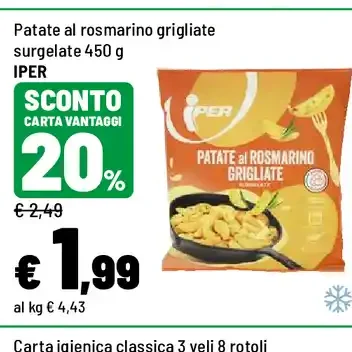 Patate al rosmarino grigliate surgelate