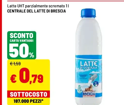 Latte UHT parzialmente scremato