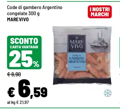 Code di gambero Argentino congelate