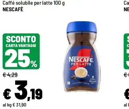 Caffè solubile per latte