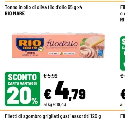 Tonno in olio di oliva