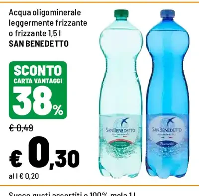 Acqua oligominerale leggermente frizzante o frizzante