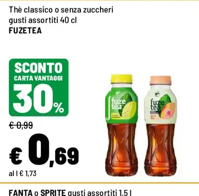 Thè classico o senza zuccheri