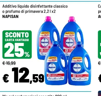 Additivo liquido disinfettante Napisan