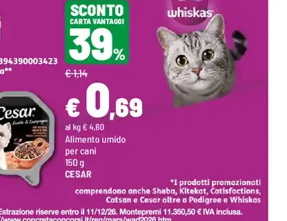 Alimento umido cani Cesar