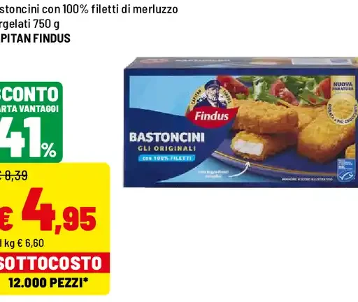 Bastoncini di merluzzo surgelati