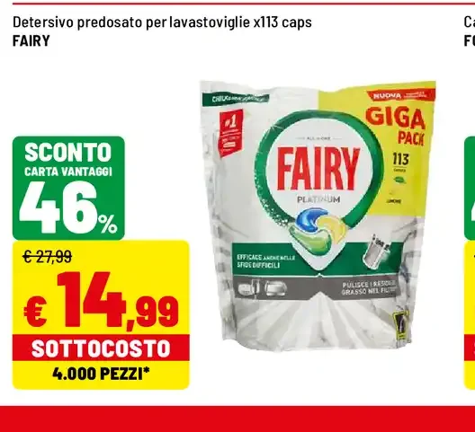 Detersivo predosato per lavastoviglie