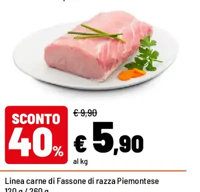 Lonza di suino a pezzi