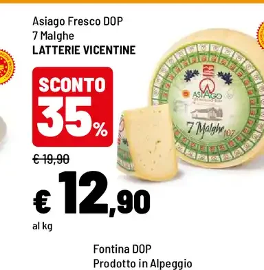 Asiago Fresco DOP 7 Malghe