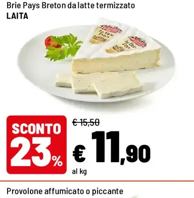 Brie Pays Breton da latte termizzato