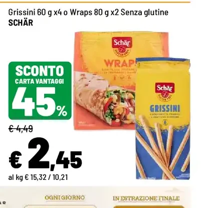 Grissini o Wraps senza glutine