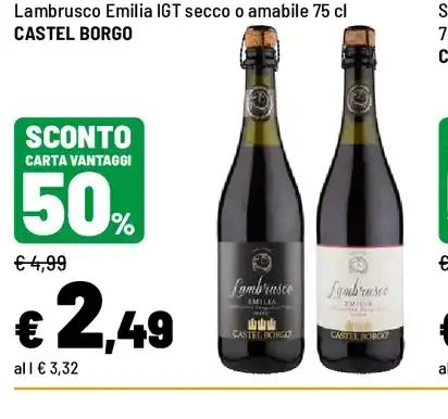 Lambrusco Emilia IGT secco o amabile