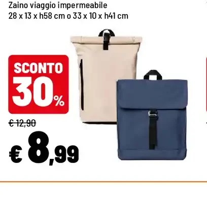 Zaino viaggio impermeabile