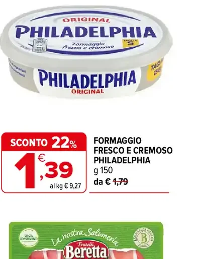 Formaggio Fresco e Cremoso Philadelphia