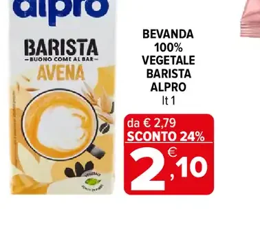 Bevanda 100% Vegetale Barista Alpro Avena
