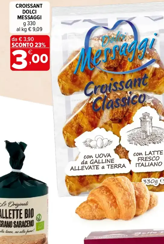 Croissant dolci Messaggi