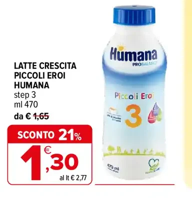 Latte Crescita Piccoli Eroi Humana