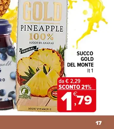 Succo Gold Del Monte pineapple
