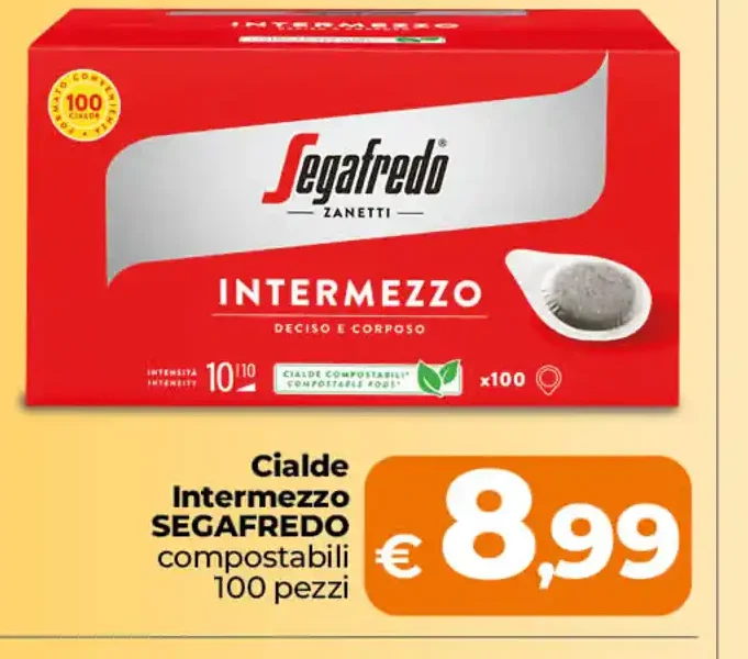 Cialde Intermezzo Segafredo compostabili