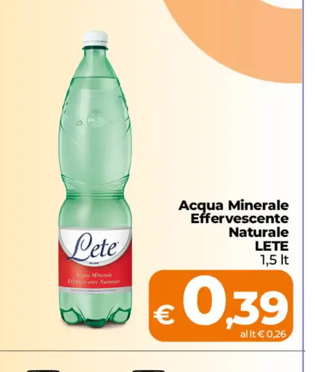 Acqua minerale effervescente naturale