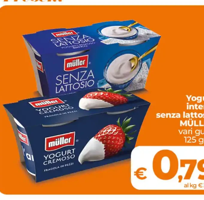 Yogurt intero senza lattosio Müller